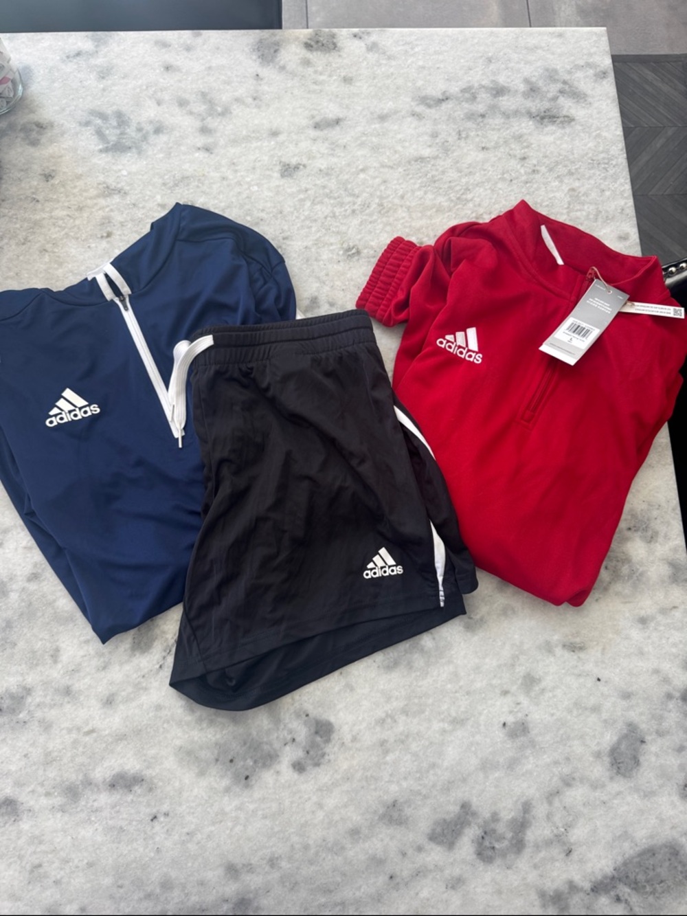 adidas Men’s Black Athletic Shorts with Logo